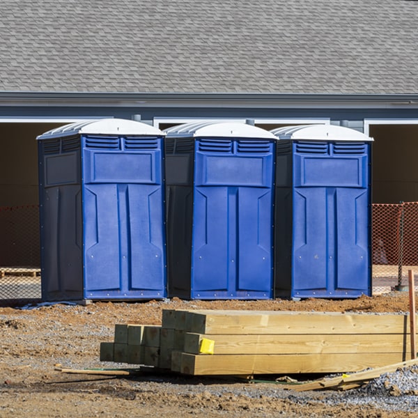 how often are the portable restrooms cleaned and serviced during a rental period in Bitely Michigan